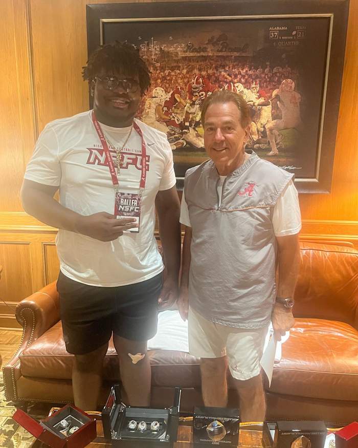 Eddy Pierre-Louis with Nick Saban